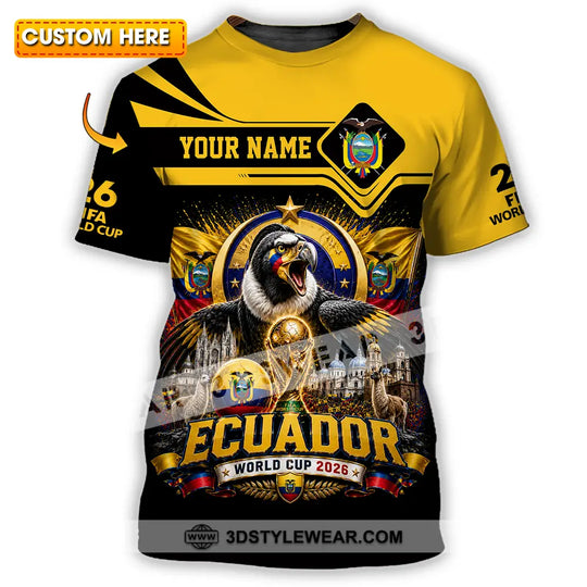Unisex Shirt - Custom Ecuador World Cup 2026 Shirt style option 1
