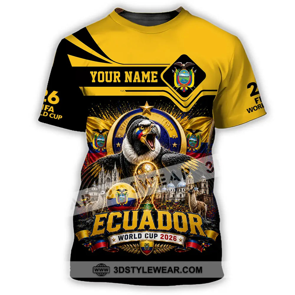 Unisex Shirt - Custom Ecuador World Cup 2026 Shirt - T-Shirt / S - T-shirt