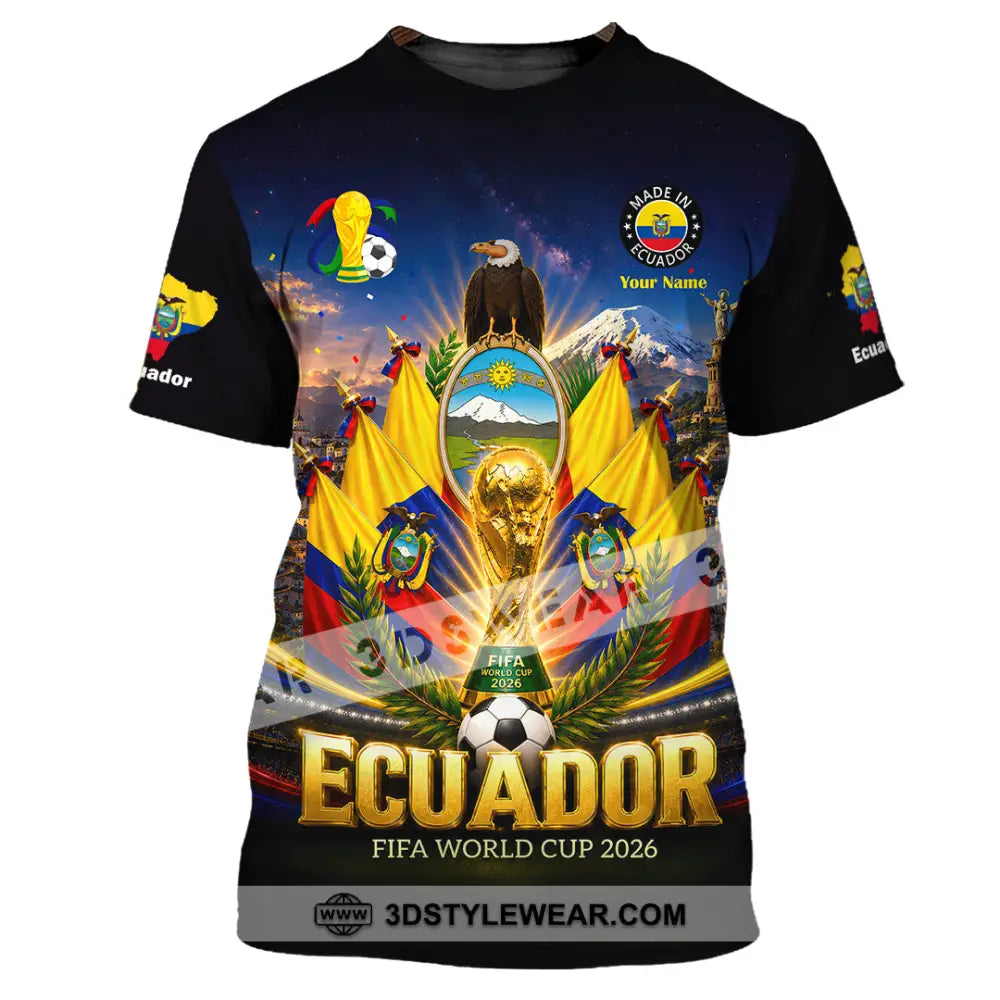 Unisex Shirt - Custom Ecuador World Cup 2026 Shirt - T-Shirt / S - T-shirt