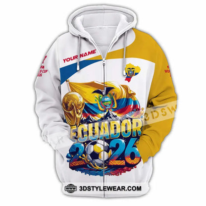 Unisex Shirt - Custom Ecuador World Cup 2026 Shirt - Zipper Hoodie / S - T-shirt