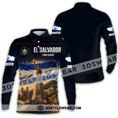 Unisex Shirt - Custom El Salvador Shirt - Long Sleeve Polo / S - T-shirt