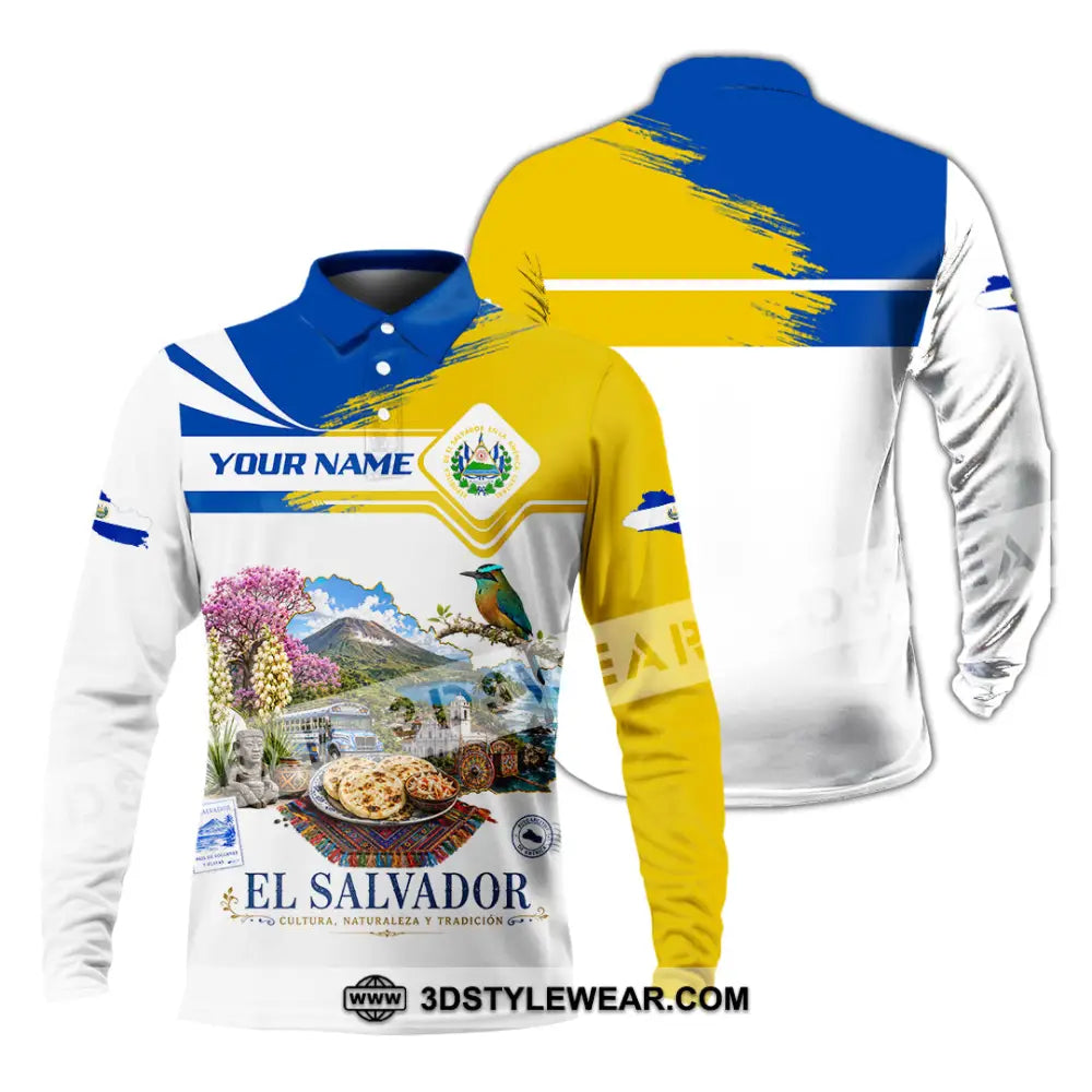 Unisex Shirt - Custom El Salvador Shirt - Long Sleeve Polo / S - T-shirt