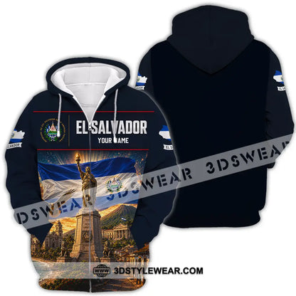 Unisex Shirt - Custom El Salvador Shirt - Zipper Hoodie / S - T-shirt