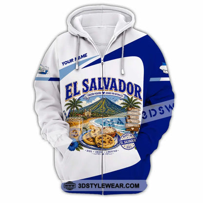 Unisex Shirt - Custom El Salvador Shirt - Zipper Hoodie / S - T-shirt