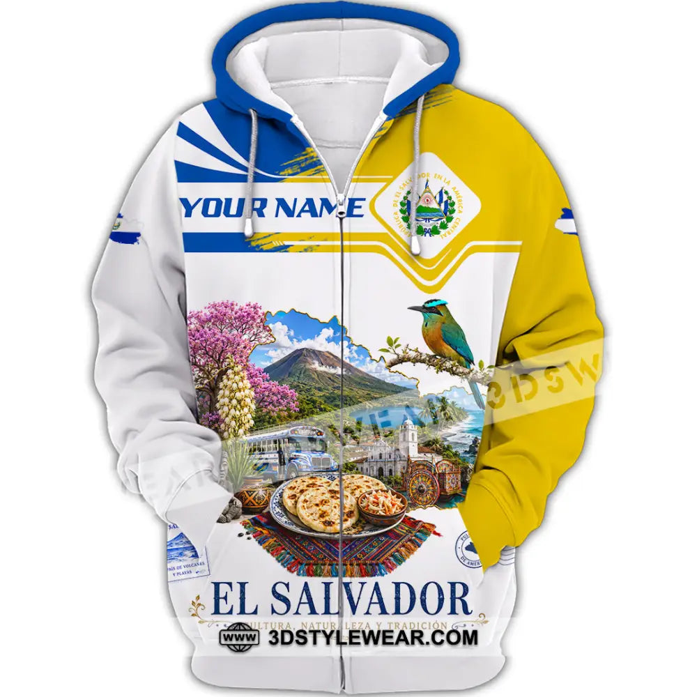 Unisex Shirt - Custom El Salvador Shirt - Zipper Hoodie / S - T-shirt
