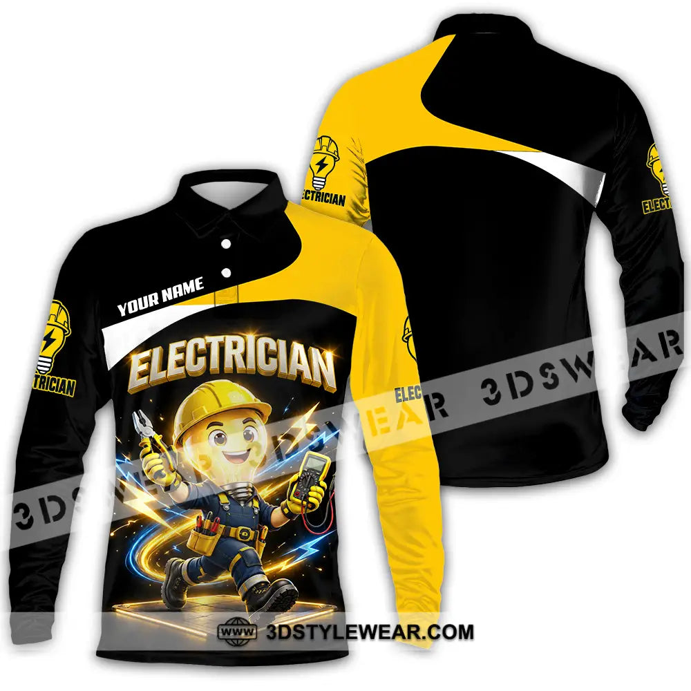 Unisex Shirt - Custom Electrician Shirt - Long Sleeve Polo / S - T-shirt