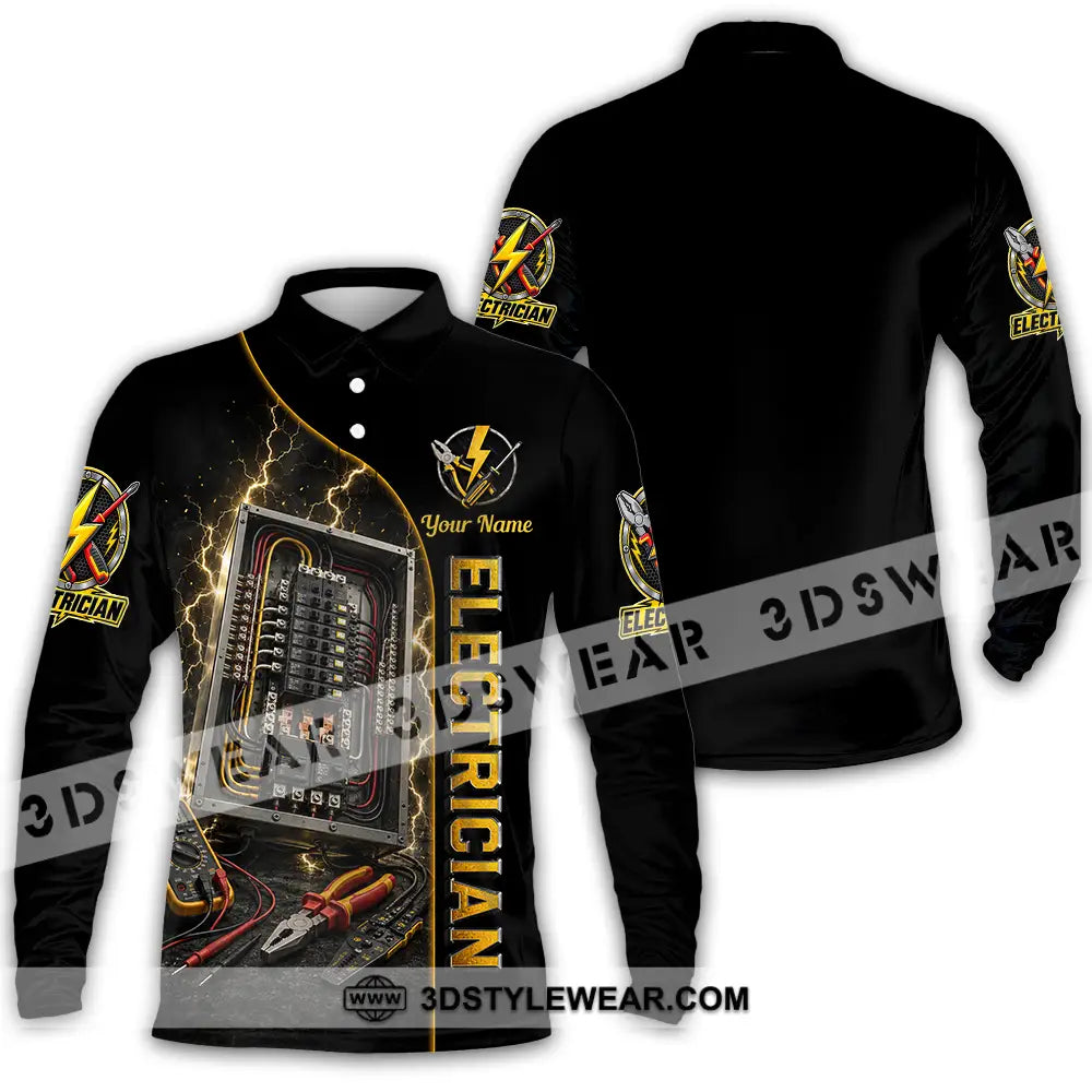 Unisex Shirt - Custom Electrician Shirt - Long Sleeve Polo / S - T-shirt