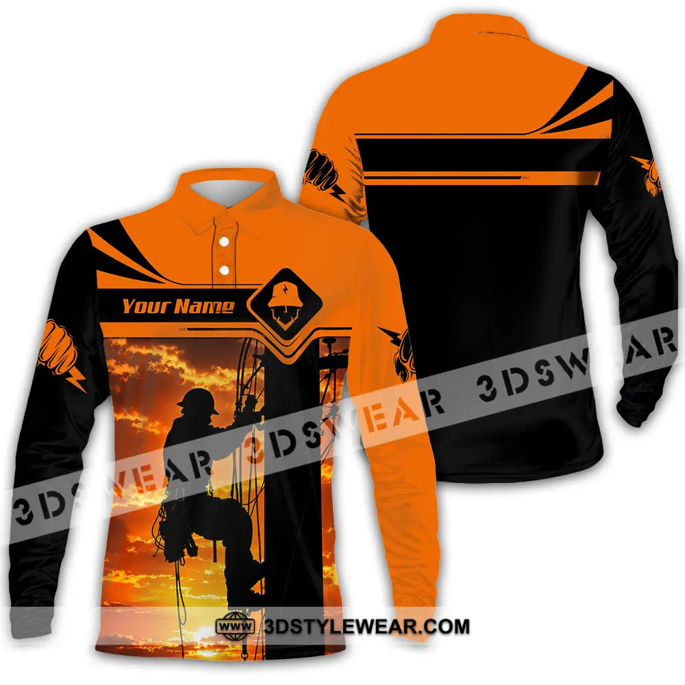 Unisex Shirt - Custom Electrician Shirt - Long Sleeve Polo / S - T-shirt