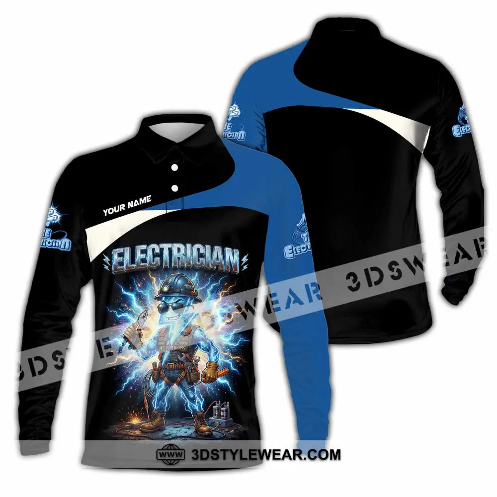 Unisex Shirt - Custom Electrician Shirt - Long Sleeve Polo / S - T-shirt