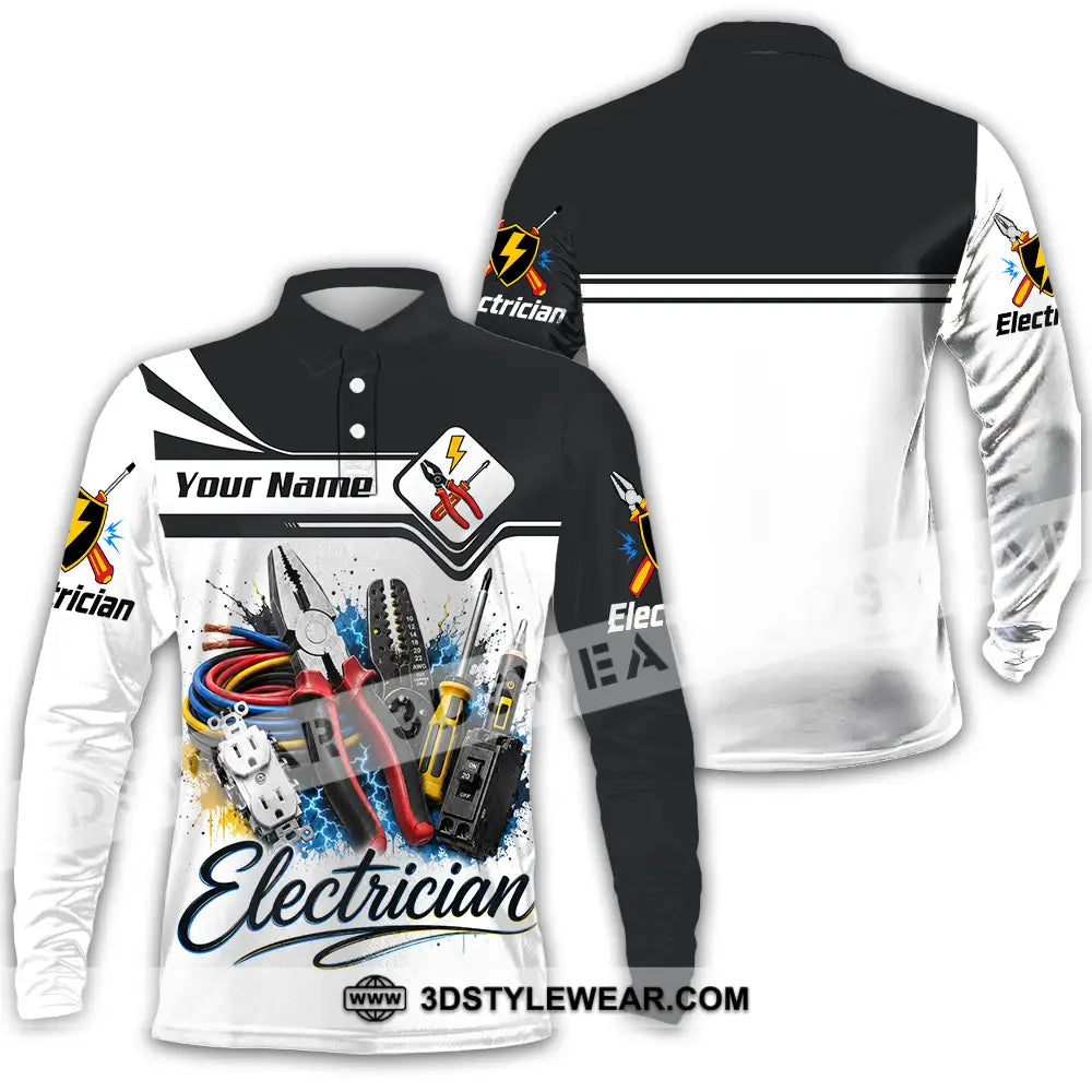 Unisex Shirt - Custom Electrician Shirt - Long Sleeve Polo / S - T-shirt