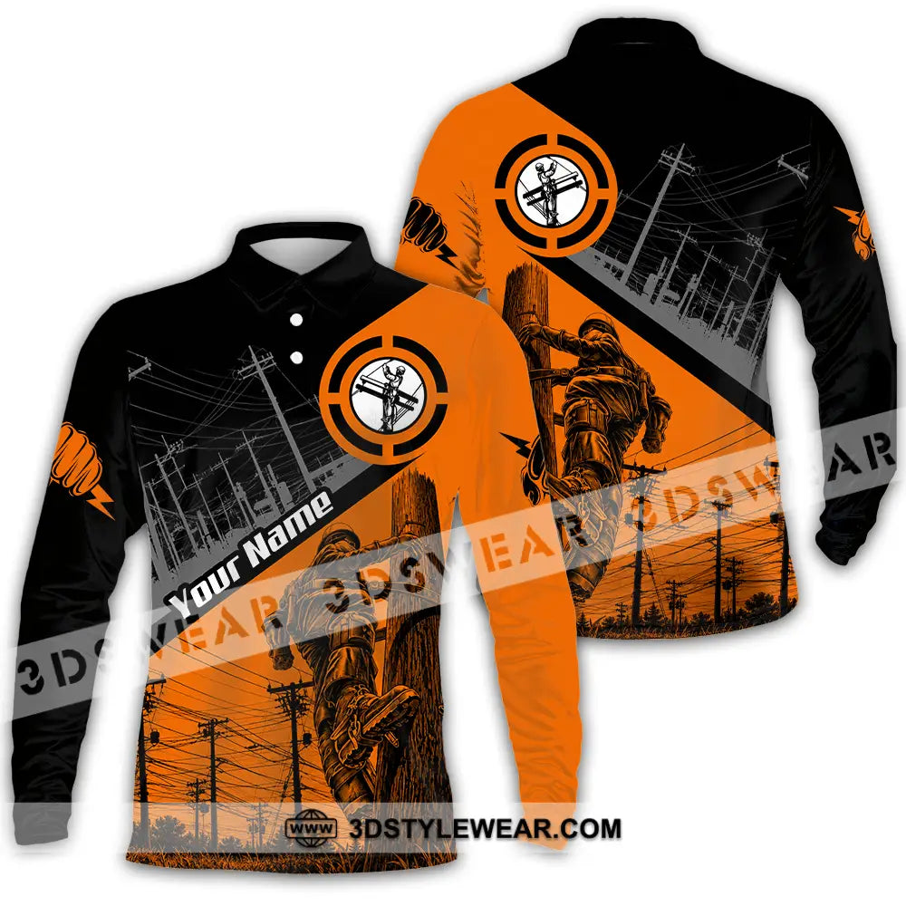 Unisex Shirt - Custom Electrician Shirt - Long Sleeve Polo / S - T-shirt