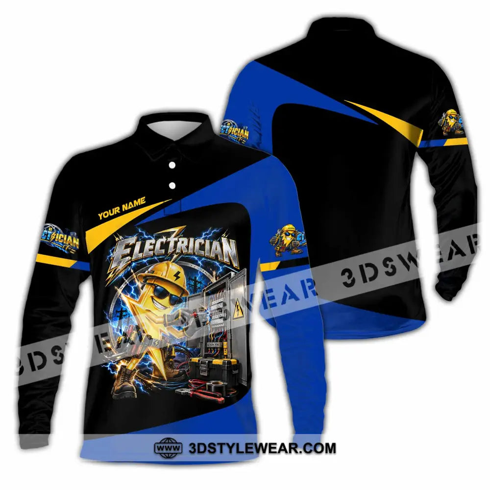 Unisex Shirt - Custom Electrician Shirt - Long Sleeve Polo / S - T-shirt