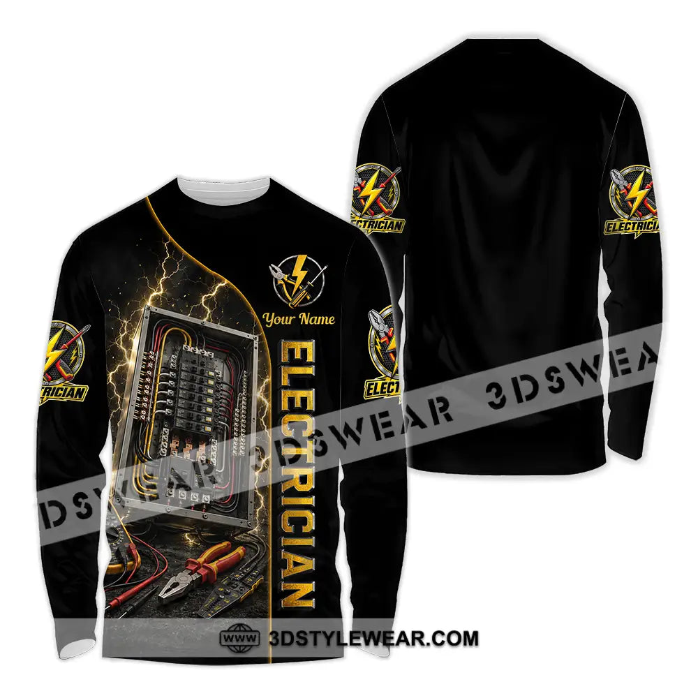 Unisex Shirt - Custom Electrician Shirt - Long Sleeve Shirt / S - T-shirt