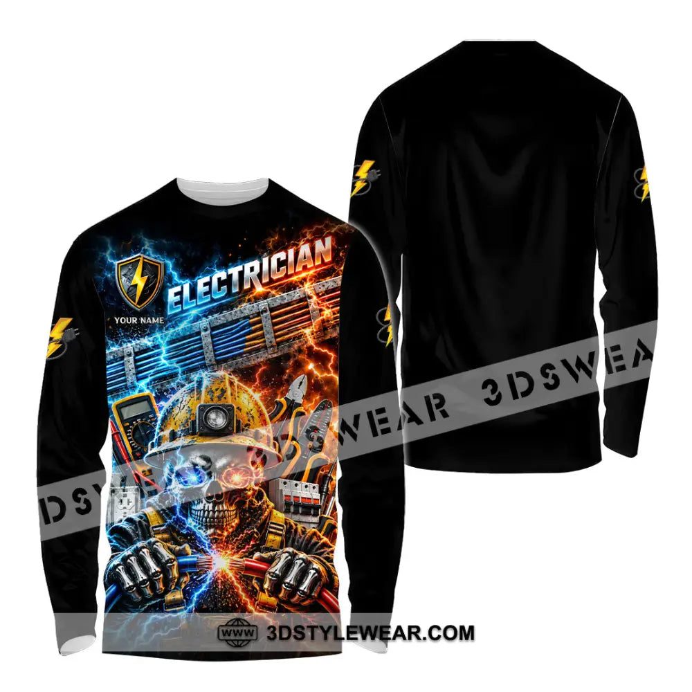 Unisex Shirt - Custom Electrician Shirt - Long Sleeve Shirt / S - T-shirt