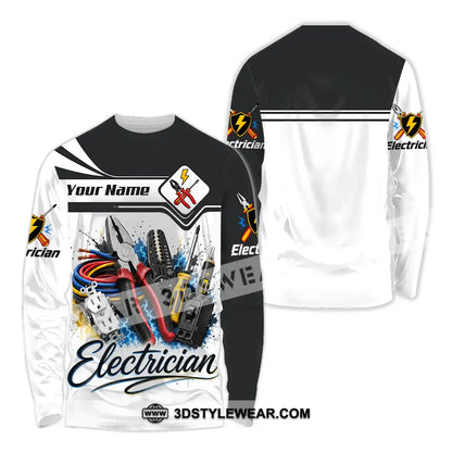 Unisex Shirt - Custom Electrician Shirt - Long Sleeve Shirt / S - T-shirt