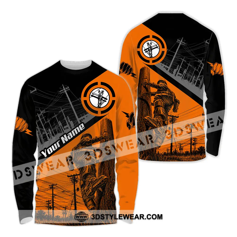 Unisex Shirt - Custom Electrician Shirt - Long Sleeve Shirt / S - T-shirt