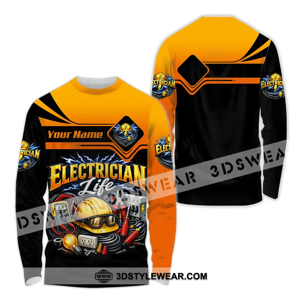 Unisex Shirt - Custom Electrician Shirt - Long Sleeve Shirt / S - T-shirt