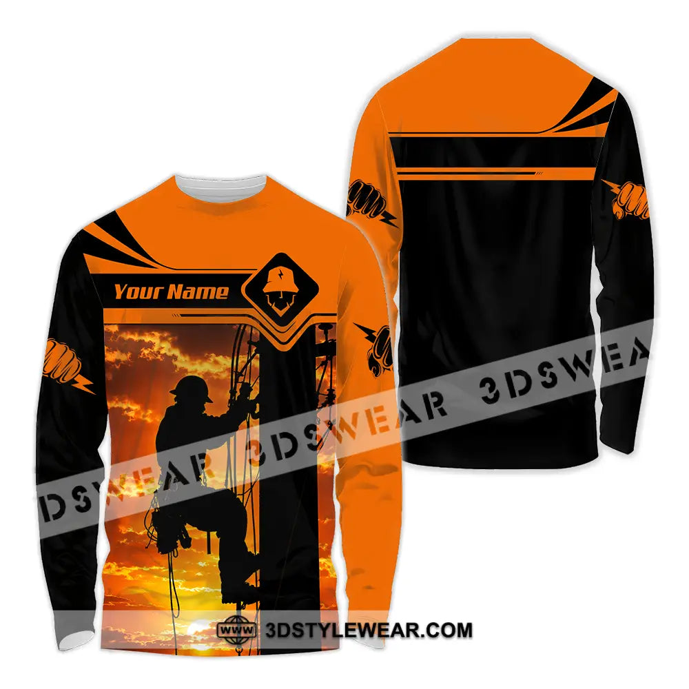 Unisex Shirt - Custom Electrician Shirt - Long Sleeve Shirt / S - T-shirt