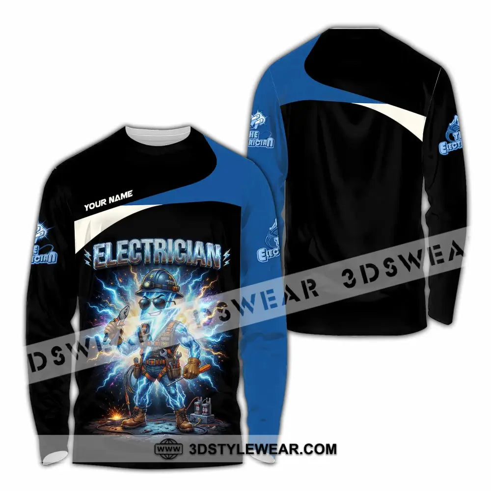 Unisex Shirt - Custom Electrician Shirt - Long Sleeve Shirt / S - T-shirt