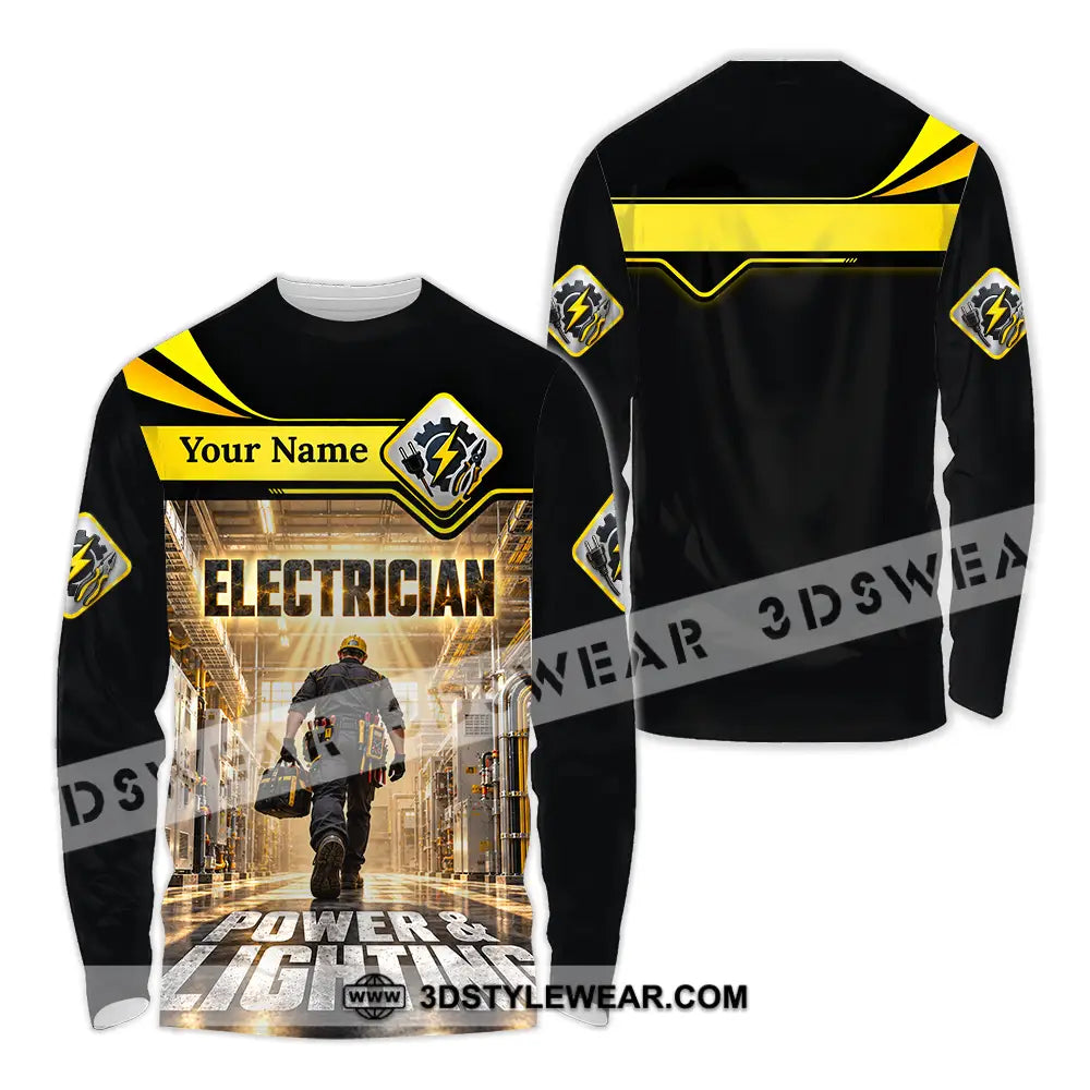 Unisex Shirt - Custom Electrician Shirt - Long Sleeve Shirt / S - T-shirt