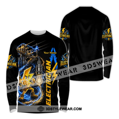 Unisex Shirt - Custom Electrician Shirt - Long Sleeve Shirt / S - T-shirt