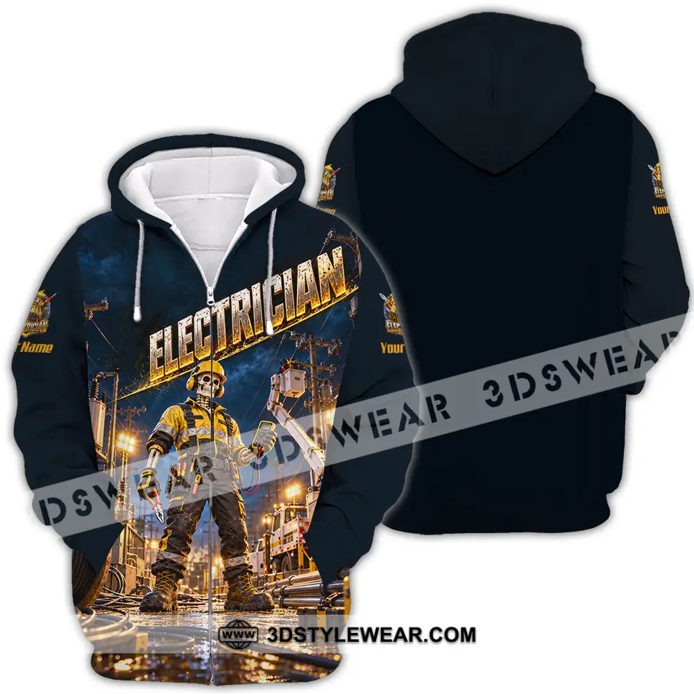 Unisex Shirt - Custom Electrician Shirt - Zipper Hoodie / S - T-shirt