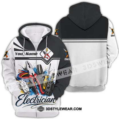 Unisex Shirt - Custom Electrician Shirt - Zipper Hoodie / S - T-shirt