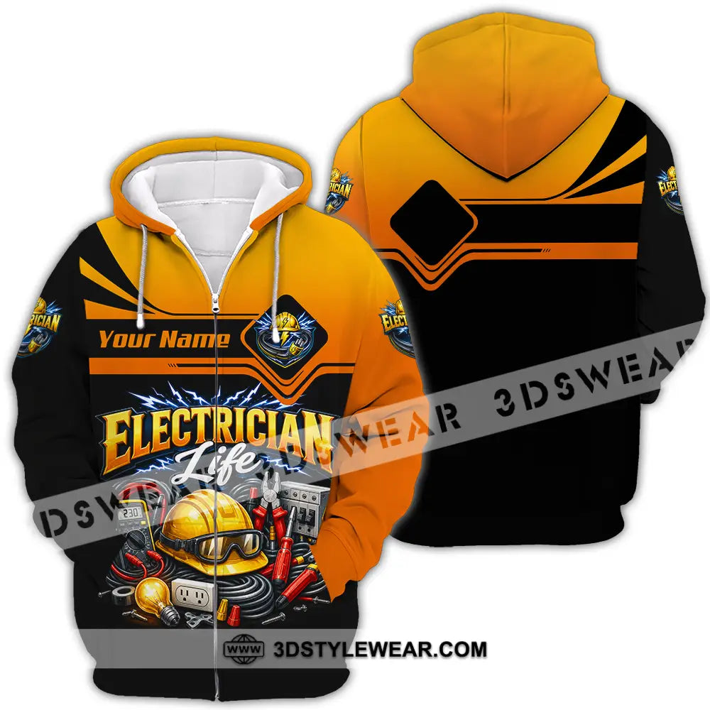 Unisex Shirt - Custom Electrician Shirt - Zipper Hoodie / S - T-shirt