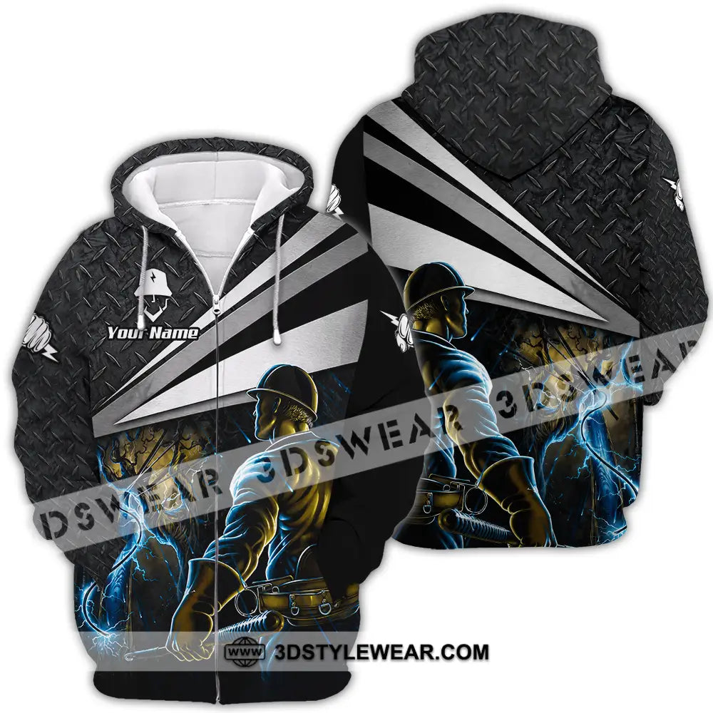 Unisex Shirt - Custom Electrician Shirt - Zipper Hoodie / S - T-shirt