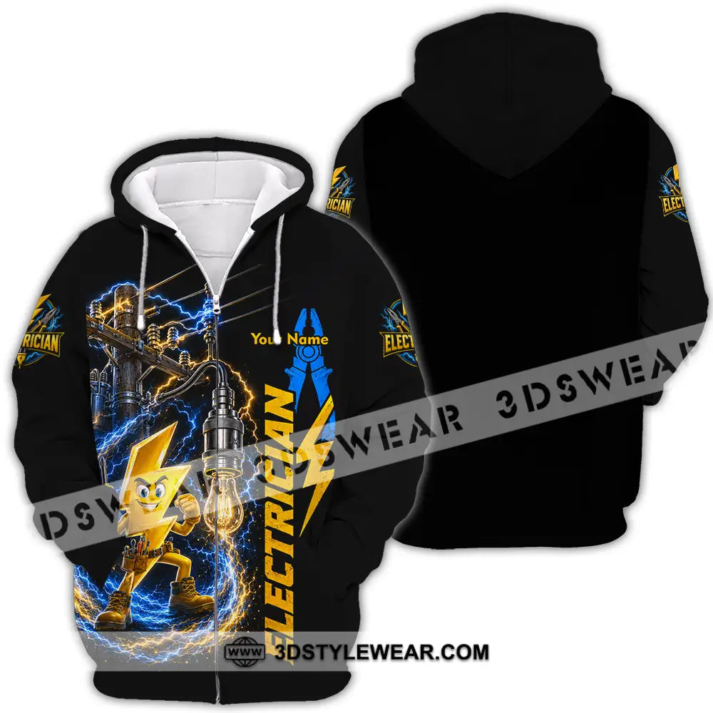 Unisex Shirt - Custom Electrician Shirt - Zipper Hoodie / S - T-shirt