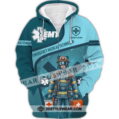 Unisex Shirt - Custom Emergency Medical Technician Shirt - Zipper Hoodie / S - T-shirt