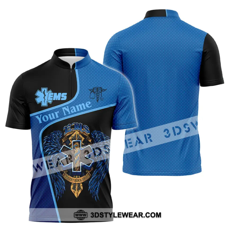 Unisex Shirt - Custom EMS Shirt - Zipper Polo Shirt / S - T-shirt