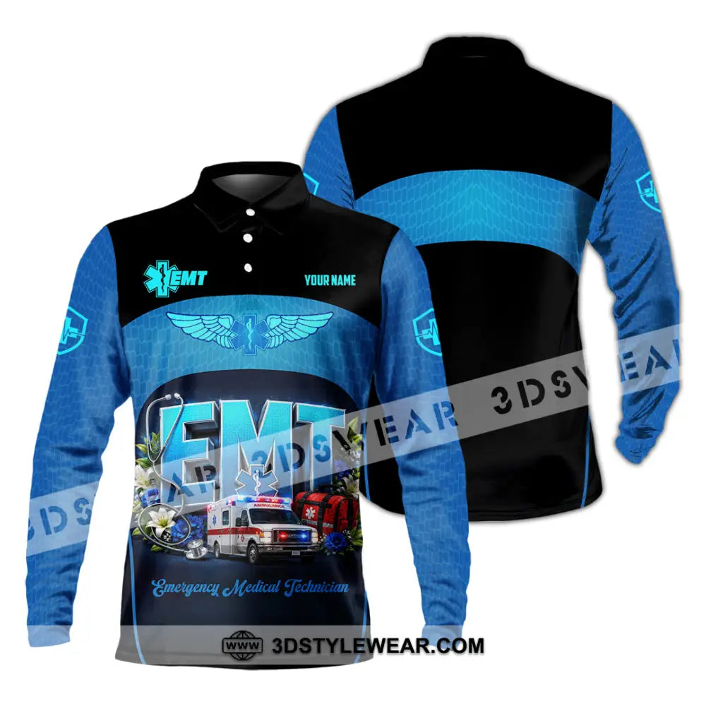 Unisex Shirt - Custom EMT Shirt - Long Sleeve Polo / S - T-shirt