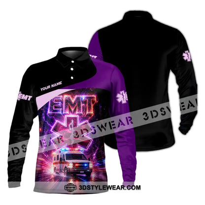 Unisex Shirt - Custom EMT Shirt - Long Sleeve Polo / S - T-shirt