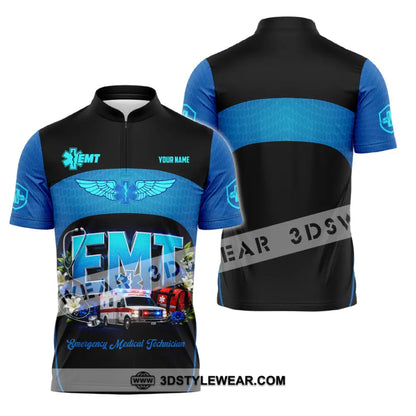 Unisex Shirt - Custom EMT Shirt - Zipper Polo Shirt / S - T-shirt