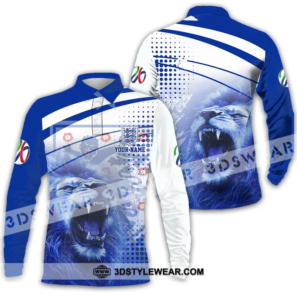 Unisex Shirt - Custom England 3D Shirt Long Sleeve Polo / S T-shirt