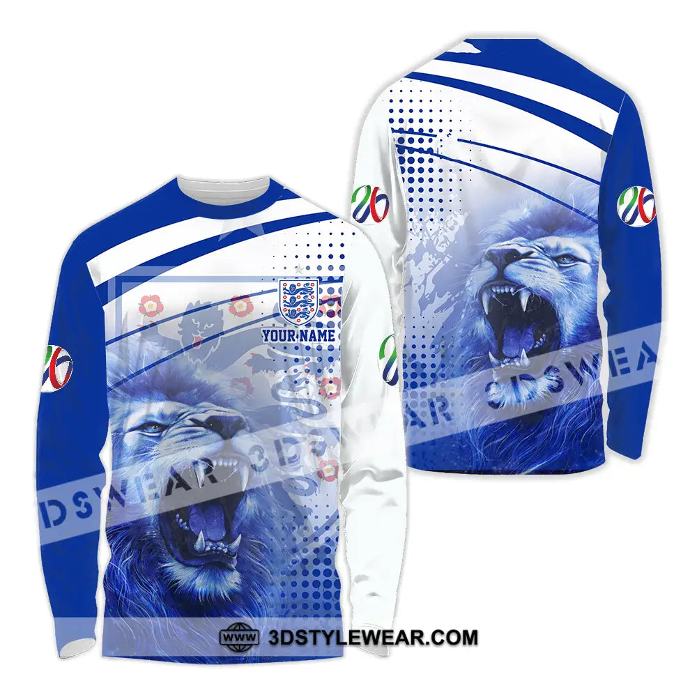 Unisex Shirt - Custom England 3D Shirt Long Sleeve Shirt / S T-shirt