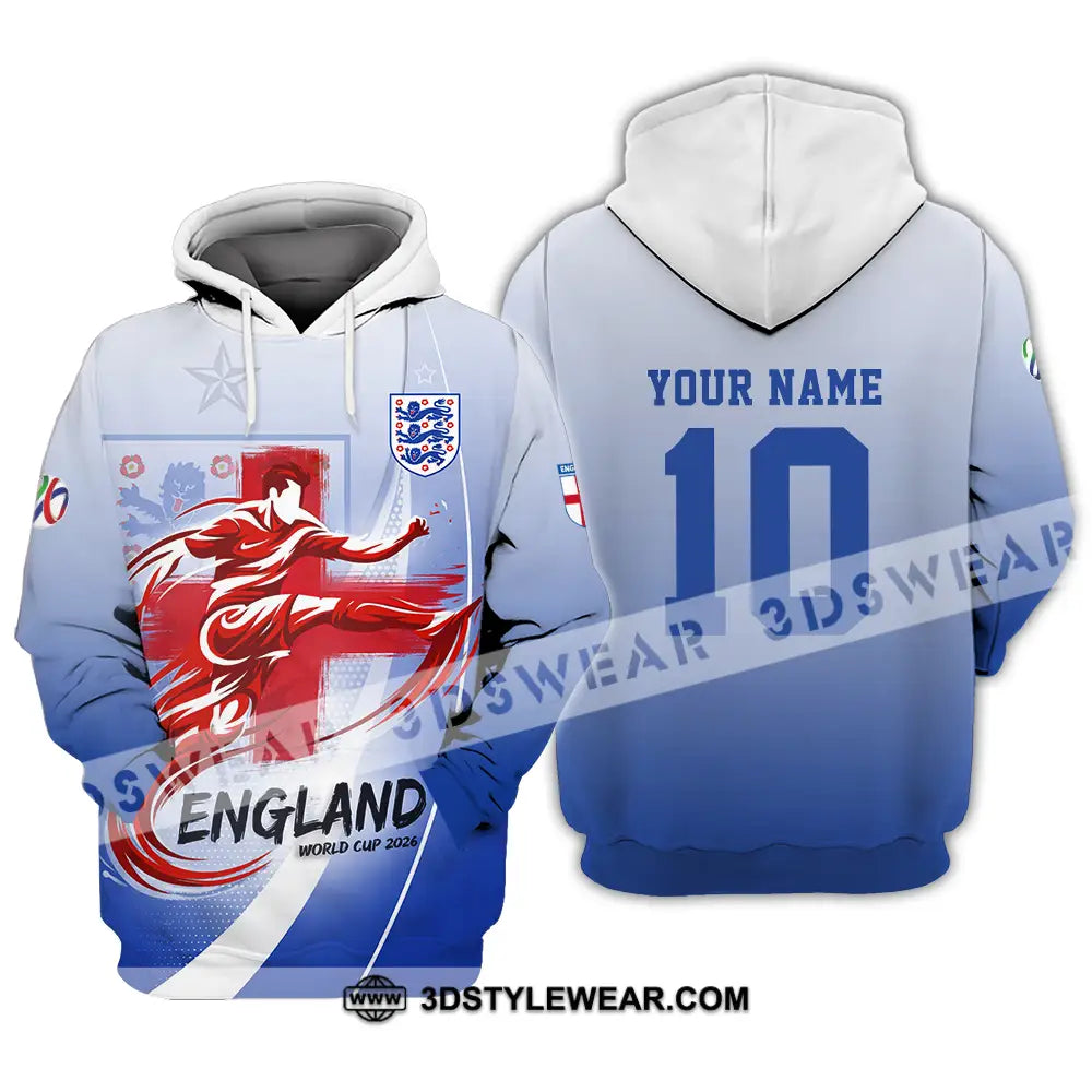 Unisex Shirt - Custom England FIFA World Cup 2026 3D Shirt Hoodie / S T-shirt