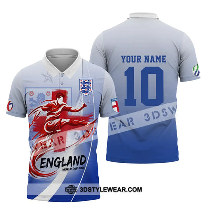 Unisex Shirt - Custom England FIFA World Cup 2026 3D Shirt Polo Shirt / S T-shirt