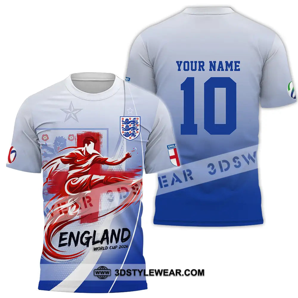 Unisex Shirt - Custom England FIFA World Cup 2026 3D Shirt T-Shirt / S T-shirt