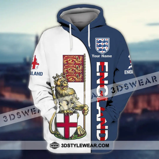 Unisex Shirt - Custom England Football Name T-Shirt, England Three Lion style option 3