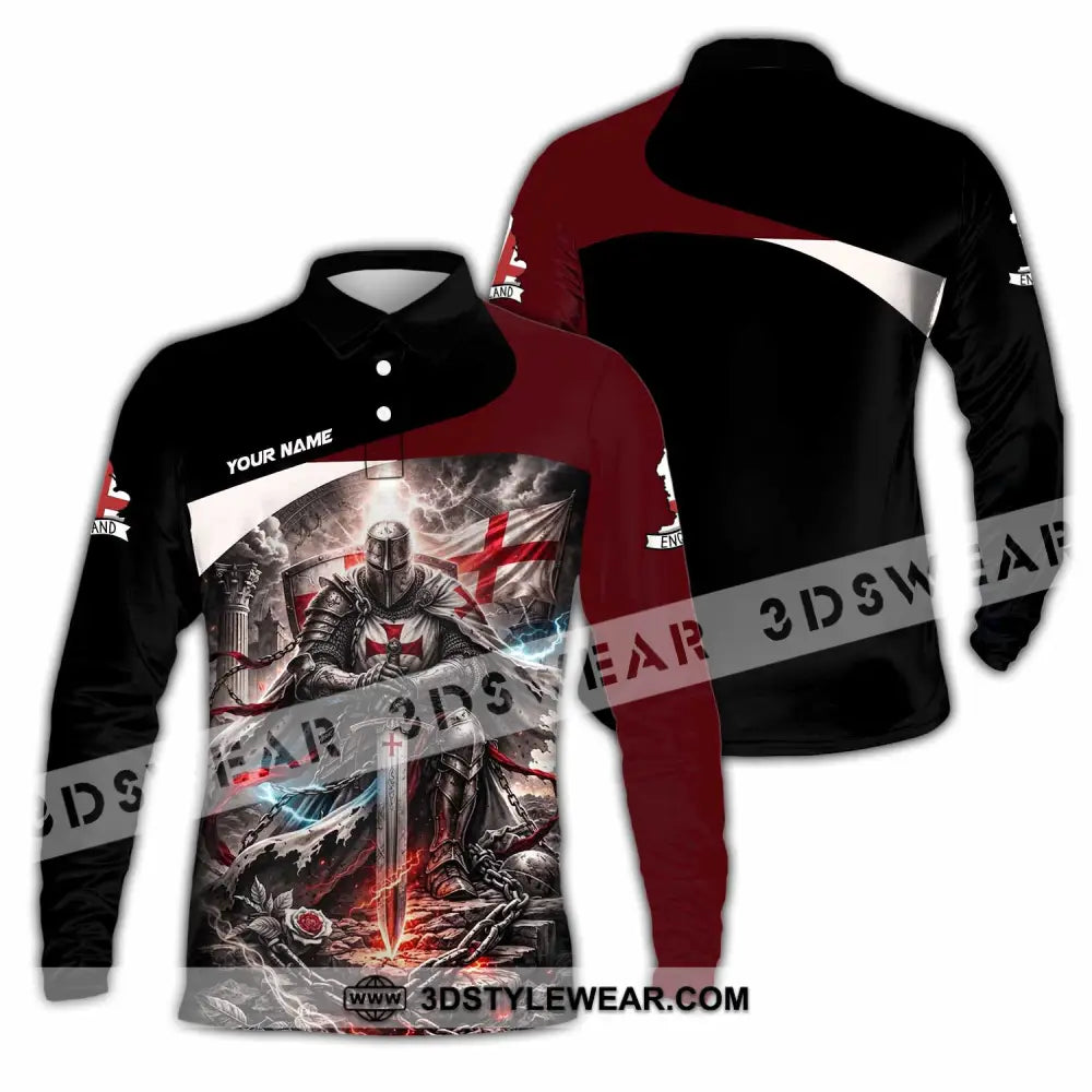 Unisex Shirt - Custom England Shirt - Long Sleeve Polo / S - T-shirt