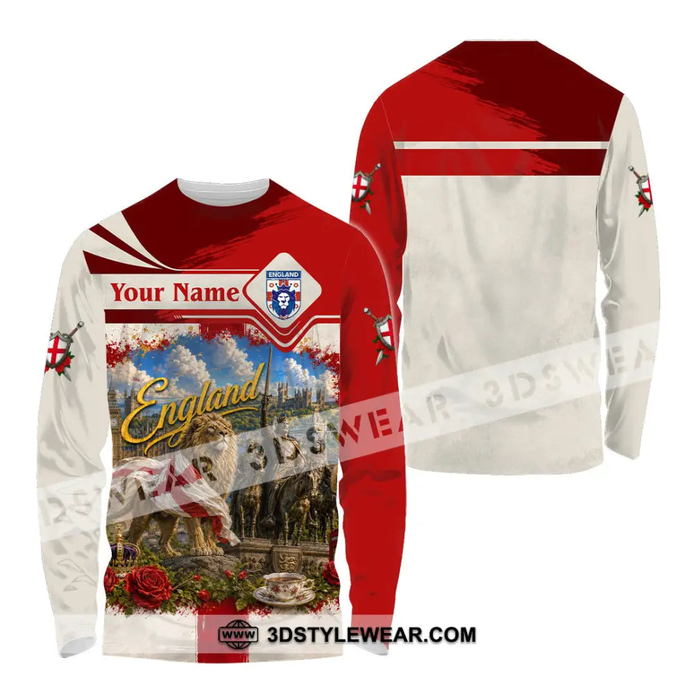 Unisex Shirt - Custom England Shirt - Long Sleeve Shirt / S - T-shirt