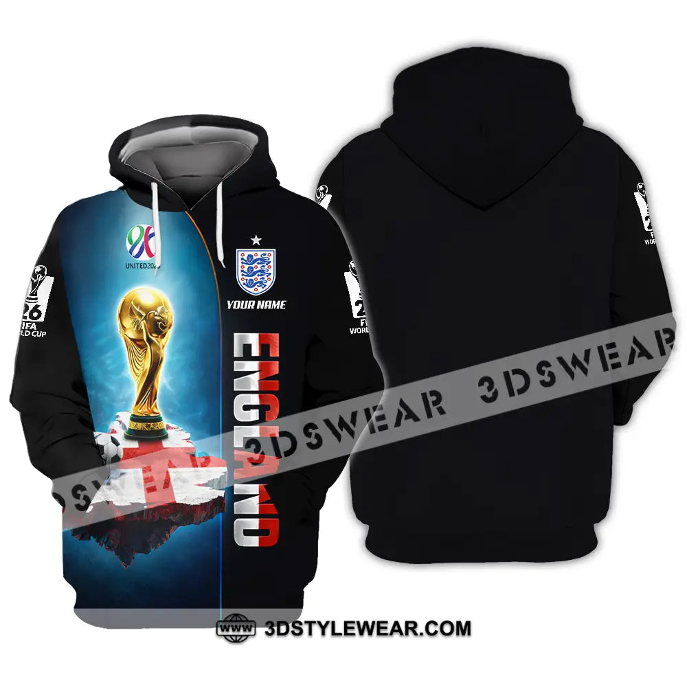 Unisex Shirt - Custom England World Cup 2026 3D Shirt - Hoodie / S - T-shirt