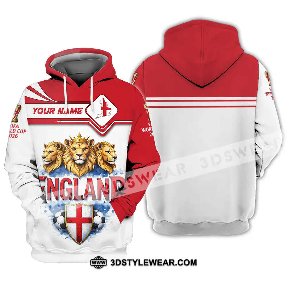 Unisex Shirt - Custom England World Cup 2026 3D Shirt Hoodie / S T-shirt