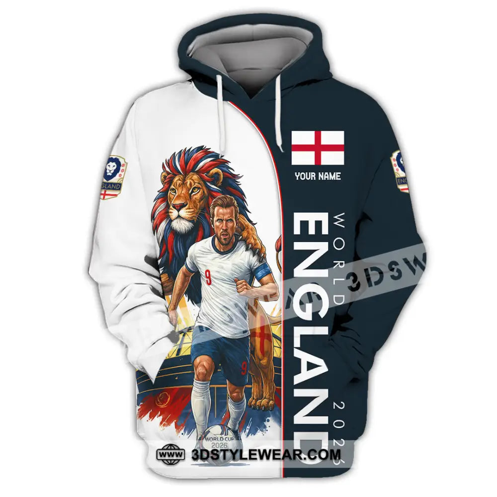 Unisex Shirt - Custom England World Cup 2026 3D Shirt Hoodie / S T-shirt