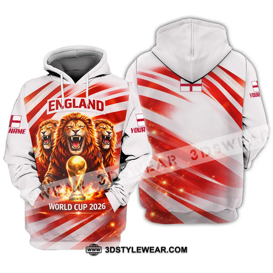 Unisex Shirt - Custom England World Cup 2026 3D Shirt style option 3