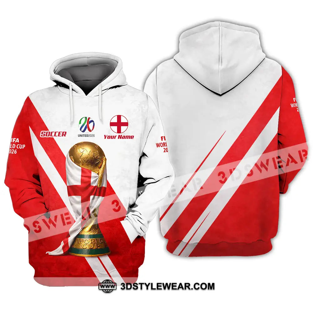 Unisex Shirt - Custom England World Cup 2026 3D Shirt - Hoodie / S - T-shirt