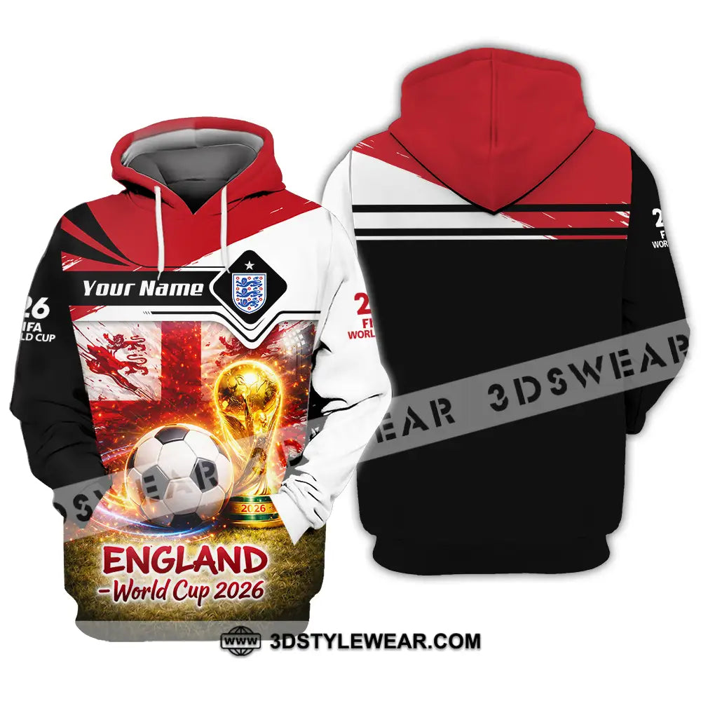 Unisex Shirt - Custom England World Cup 2026 3D Shirt - Hoodie / S - T-shirt