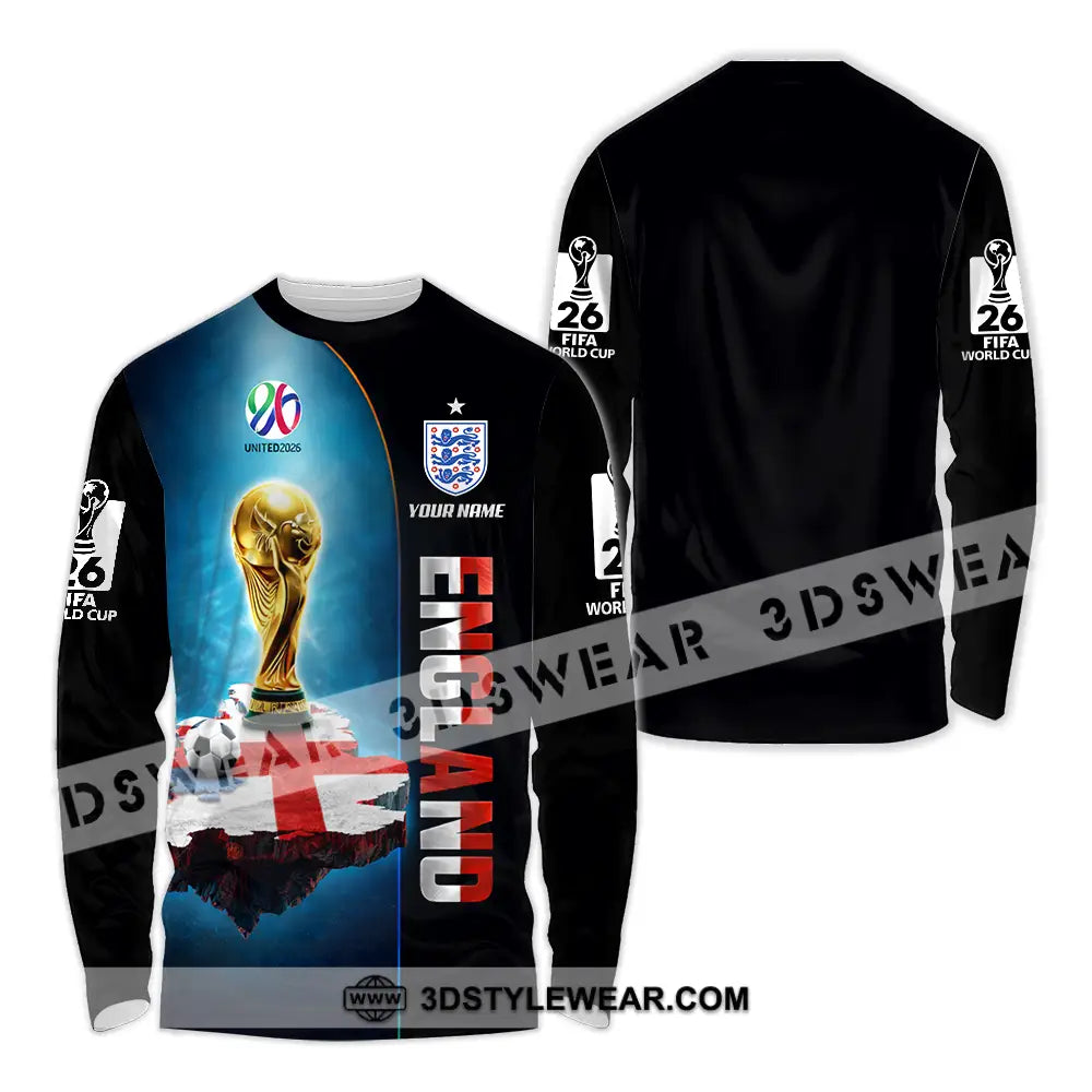Unisex Shirt - Custom England World Cup 2026 3D Shirt - Long Sleeve Shirt / S - T-shirt
